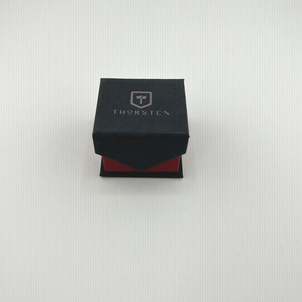 Thorsten Tungsten‎ Carbide Ring Black Silver Band Mens Wedding Band Size 10